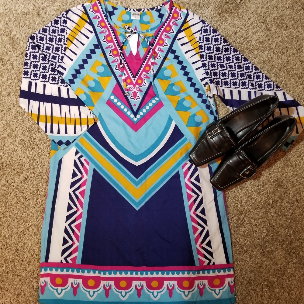 Highness Tunic Dress Hippie Shirt Top Sz Sm